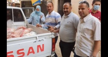 ضبط لحوم وشاورما غير صالحة للاستخدام الأدمى بمطعم مأكولات شهير بشارع الهرم