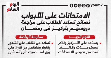 الامتحانات قربت.. نصائح تساعد الطلاب على مراجعة دروسهم بتركيز.. إنفوجراف