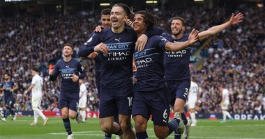ملخص وأهداف مباراة ليدز يونايتد ضد مانشستر سيتى فى الدوري الإنجليزي