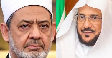 شيخ الأزهر يهنئ وزير الشؤون الإسلامية السعودى بعيد الفطر المبارك