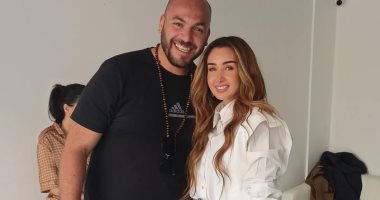 عمر طلعت زكريا مع هنا الزاهد فى كواليس "مكتوب عليا".. صور