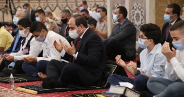بدء احتفالية أبناء الشهداء بعيد الفطر بحضور الرئيس السيسى 