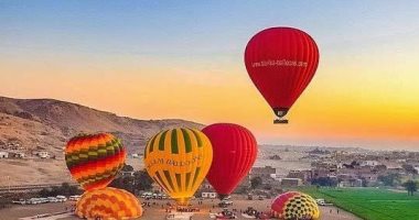 تحليق 65 رحلة بالون طائر فى سماء الأقصر خلال أول وثانى أيام العيد.. صور