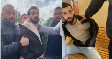 شاهد لحظة إلقاء الأمن اللبنانى القبض على شاب ذبح والدته أثناء أدائها الصلاة
