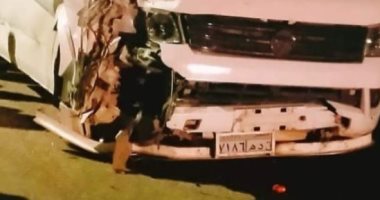 تماثل 8 مصابين فى حادث سيارتين بالمنيا للشفاء.. لايف
