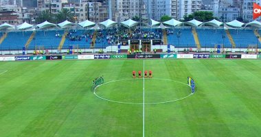 دقيقة حدادا على أرواح شهداء الوطن فى مباراة الاتحاد السكندرى وسموحة.. فيديو