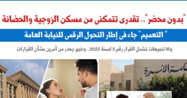 "بدون محضر".. تقدرى تتمكنى من مسكن الزوجية والحضانة.. نقلا عن "برلماني"   
