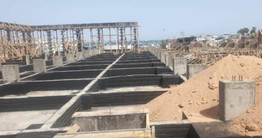 شاهد أعمال الإنشاءات بمشروع حلقة السمك الجديدة بمدينة الغردقة.. صور