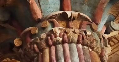 15 صورة ترصد سحر اللغة المصرية القديمة على جداريات معبد إسنا خلال ترميمه