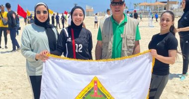 جامعة بنها تفوز بالميدالية الذهبية فى الكرة الشاطئية بمهرجان التميز الرياضى في مطروح