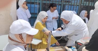 تمريض حلوان تنظم  قافلة تمريضية تثقيفية عن رعاية المرأة الحامل .. صور 