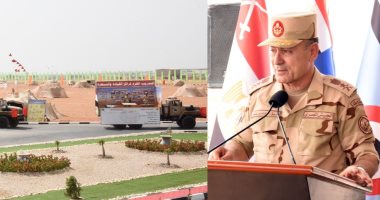 الفريق أسامة عسكر يشهد بياناً عملياً لإحدى وحدات المنطقة المركزية العسكرية