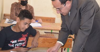 محافظ شمال سيناء يتفقد لجان امتحانات الشهادة الإعدادية والثانى الثانوى العام