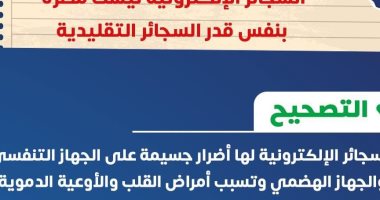 الصحة تكشف رسائل هامة للمدخنين عن السجائر الإلكترونية.. اعرف التفاصيل 