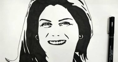 ياسين رسم لوحة بطريقة "البوب آرت" للشهيدة شيرين أبو عاقلة .. تكريمًا لروحها
