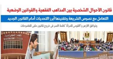 تعديلات قانون الأسرة بين المذاهب الفقهية والقوانين الوضعية.. نقلا عن برلمانى