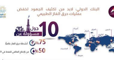معلومات الوزراء: البنك الدولى أكد ضرورة تكثيف الجهود لخفض حرق الغاز الطبيعى 
