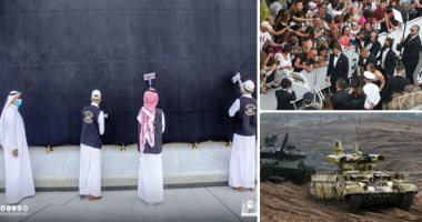 صور.. العالم هذا المساء.. ماكينة شفط ذكية لتطهير ثوب الكعبة المشرفة.. حضور كبير بين النجوم أثناء عرض فيلم توم كروز بمهرجان كان.. والجيش الروسى ينشر دبابات "Terminator" فى دونباس