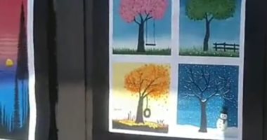 معرض لوحات فنية لذوى الهمم.. وأطفال يشكلون أوانى بمتحف كفر الشيخ..صور