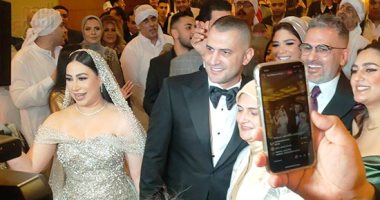 وفاء عامر وريم البارودى وهنادى مهنى فى حفل زفاف المطربة بوسى