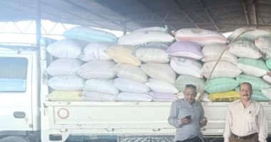 ضبط 10 أطنان قمح مدعم محملة على سيارة قبل تهريبها على طريق "بلبيس- مسطرد"
