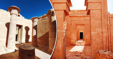 من أعلى نقطة فى الصحراء الغربية.. حكاية معبد الغويطة ثانى أكبر معابد الوادى الجديد.. البيت الواسع مركز لإنتاج الكروم والنبيذ فى العصر البطلمى وقلعة حصينة ونقطة لمراقبة طريق درب الأربعين.. صور وفيديو