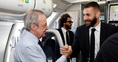 بعثة ريال مدريد تطير إلى فرنسا لمواجهة ليفربول بنهائي دوري أبطال أوروبا.. صور