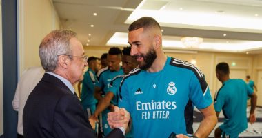 بيريز يحفز لاعبى الريال للفوز على ليفربول فى نهائى الأبطال.. صور
