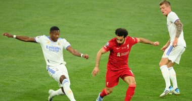 ليفربول ضد الريال.. كورتوا ينقذ مرمى الملكي من تسديدة محمد صلاح "فيديو"