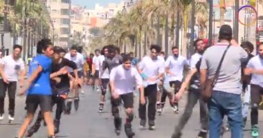 عرض تقرير عن انطلاق أول رالي للتزلج بالعجلات بالشرق الأوسط في بورسعيد