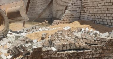 إزالة 9 حالات تعد على الأراضى الزراعية وأملاك الدولة فى 3 مراكز بالمنيا