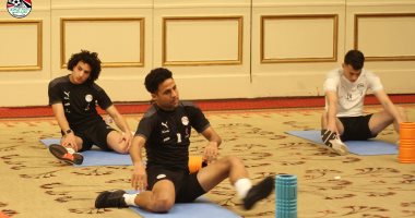 مران صباحى لمنتخب مصر بفندق الإقامة بمشاركة محمد إبراهيم وكريم حافظ.. صور