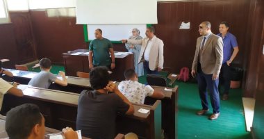 عميد "تربية رياضية" بجامعة الإسكندرية يتفقد امتحانات النظرى
