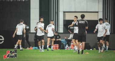 10 مشاهد من التدريب الأخير لمنتخب مصر استعدادا لمباراة غينيا