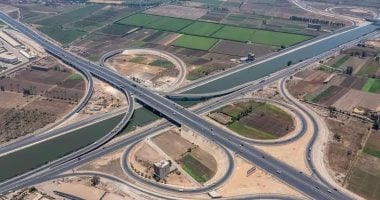 شاهد ربط الطريق الدائرى الإقليمى مع طريق بنها المنصورة.. صور