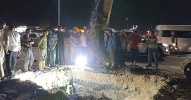 نائب محافظ السويس يتفقد أعمال إصلاح خطوط الصرف الصحى ومياه الشرب