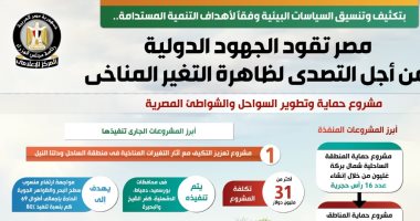 مصر تقود الجهود الدولية من أجل التصدى لظاهرة التغير المناخى.. إنفوجراف 