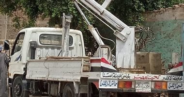 تركيب أعمدة إنارة جديدة لخدمة الطرق السريعة والرئيسية بمدينة إسنا.. صور
