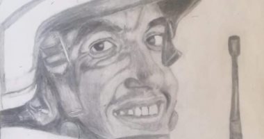 بألوان الزيت والرصاص والفحم.. "كيرلس" عمل على تنمية موهبته فى الرسم مع دراسته