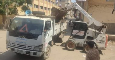 استمرار حملات النظافة ورفع الإشغالات بقرى ومدن محافظة كفر الشيخ.. صور