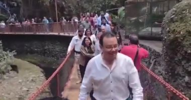 إصابة 8 أشخاص فى انهيار جسر معلق أثناء حفل افتتاحه بالمكسيك.. فيديو