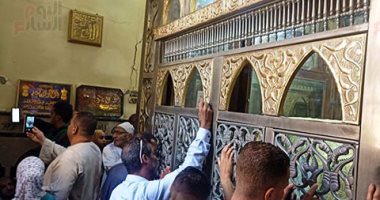 إقبال كبير على زيارة ضريح السيدة حورية ببنى سويف .. فيديو وصور