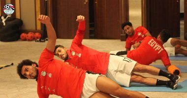 منتخب مصر يخوض تدريبا بدنيا فى فندق الإقامة استعدادا لودية كوريا.. صور
