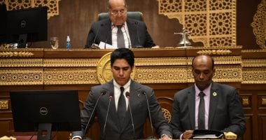 أبو هشيمة يعرض تقرير لجنة الشباب والرياضة فى الجلسة العامة