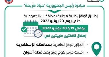 الصحة تطلق قافلتين طبيتين ضمن مبادرة حياة كريمة بالمحافظات 