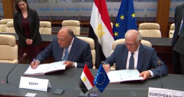 مصر والاتحاد الأوروبى يجددان اتفاقية شراكة حتى 2027.. تعزز رؤية مصر لاستراتيجية التنمية المستدامة 2030.. مكافحة الإرهاب والتغير المناخى أهم الأولويات.. والتكتل يدعم مصر لتكون مركزا للطاقة بالمنطقة.. فيديو