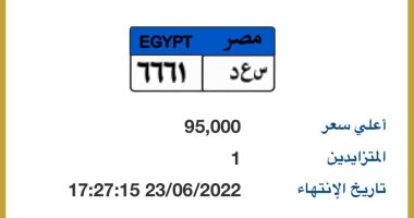 لوحات مميزة.. اختار رقم يناسب سيارتك الجديدة بالمزاد الإلكترونى.. صور 