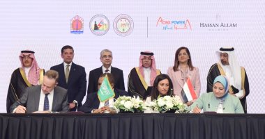 تفاصيل توقيع 14اتفاقية استثمارية بين مصر والسعودية بقيمة 7.7مليار دولار..اتفاقيات لإنتاج طاقة الرياح والهيدروجين الأخضر..تقنية المعلومات والحلول الرقمية..وتوليد الطاقة النظيفة وقطاع الأدوية أبرزها..صور وفيديو 