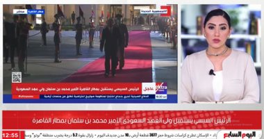 لحظات استقبال الرئيس السيسى لولى العهد السعودى بمطار القاهرة.. فيديو