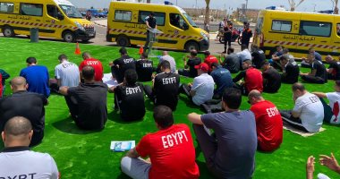 بعثة مصر تؤدى صلاة الجمعة فى القرية المتوسطية بوهران بالجزائر